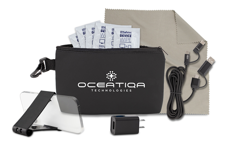 10 pcs Charging Kit in Black Mesh Zipper Pouch